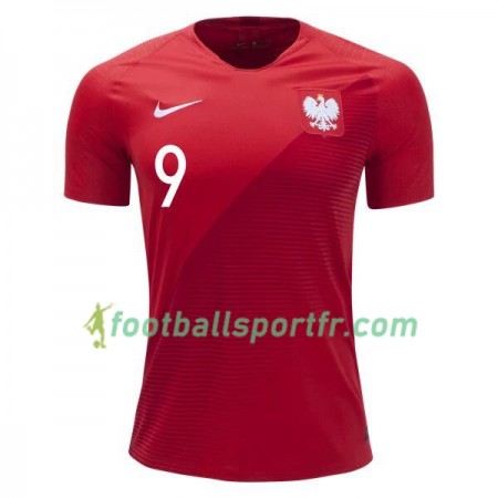 Tenue Pologne Robert Lewandowski 9 Exterieur Coupe du monde 2018 Maillot de Foot